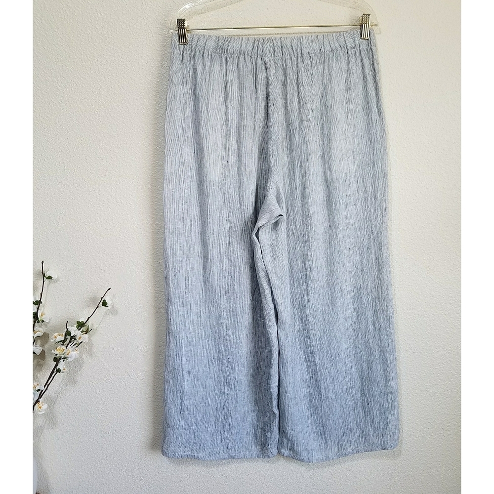 Eileen Fisher Linen Cropped Pants - Picture 2 of 9